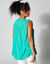 Effen, mouwloze tuniek, crepon en macramé (groen)