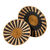 Décoration murale ronde - lot de 2 (naturel/noir)