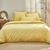 Linge de lit uni coton lavé (jaune)