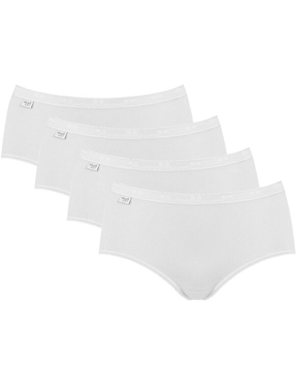 Culotte midi Basic+, lot de 3 achetées +  GRATUITE (1) (blanc)