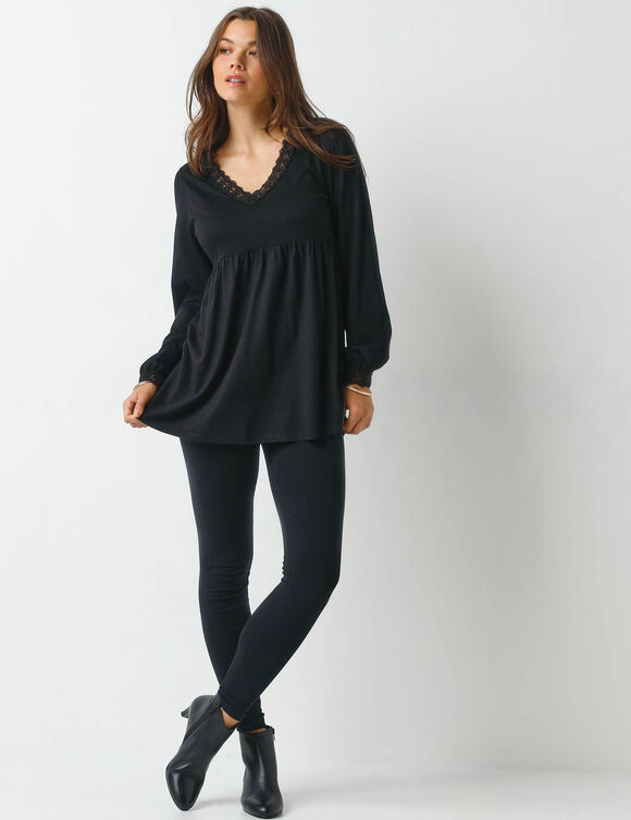 Tunique détails macramé (noir)