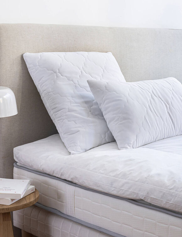 Hoofdkussen voor de nek, stevig comfort (wit)