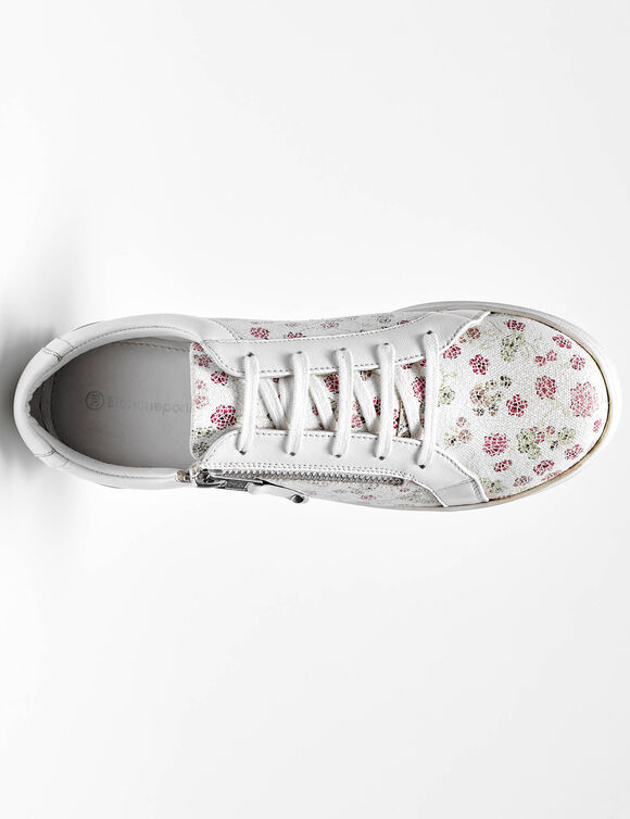 Tennis zippées en cuir perforé (multicolore)