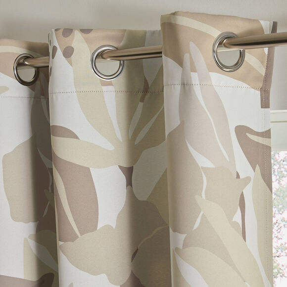 Verduisterend gordijn met plantenprint (naturel)