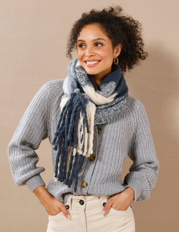 Streelzacht vest in patenttricot (chiné grijs)
