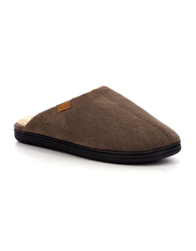 Chaussons homme fourrure sherpa DIM® (marron)