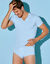 T-shirt met V-hals - herenondergoed, set van 2 (lichtblauw)