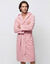 Peignoir mixte adulte col capuche - &eacute;ponge bouclette 380 g/m&sup2; (rose gris&eacute;)