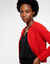 Vest in jasstijl, fantasiebreisel (rood)
