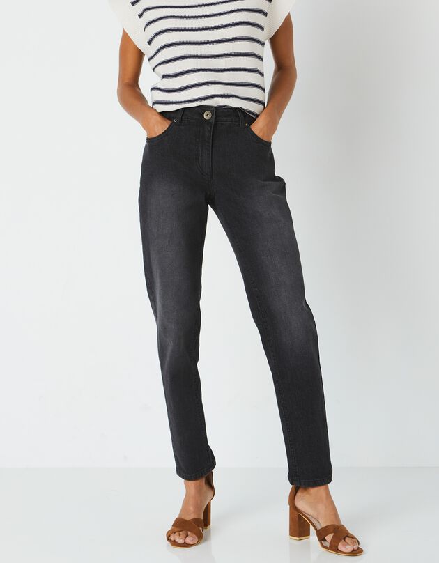 Jean stretch coupe mom spécial petites (noir)