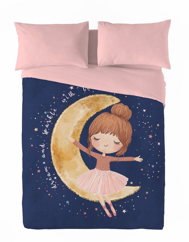 Couette microfibre enfant ballerine 200 g/m² (bleu marine)