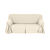 Housse bachette coton uni nouettes fauteuil canapés (écru)
