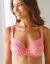 Soutien-gorge coton dentelle imprimé fleuri Coria - avec armatures (rose)