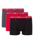 Boxer - lot de 3  (gris + noir + rouge)