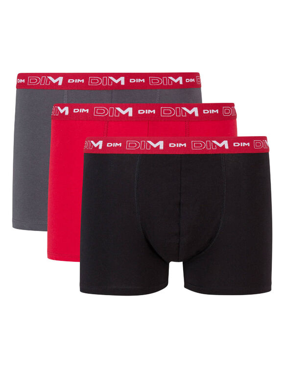Shorty - set van 3 (grijs + zwart + rood)