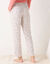 Pantalon pyjama imprim&eacute; floral (&eacute;cru / gris)