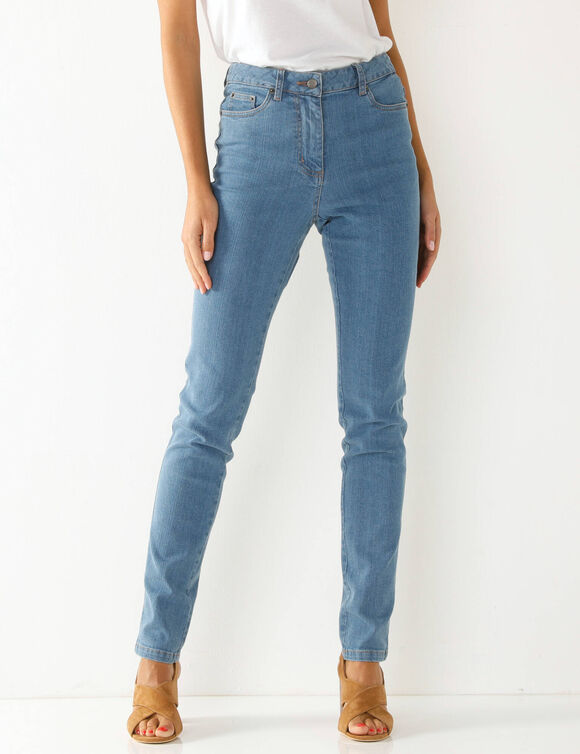 Jean coupe fuselée stretch (bleached)