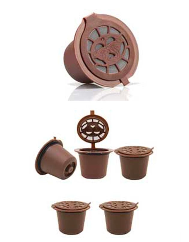 Capsule à café rechargeable - lot de 5 (marron)
