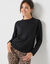 Trui met ronde hals, fantasietricot met zachte touch (zwart)