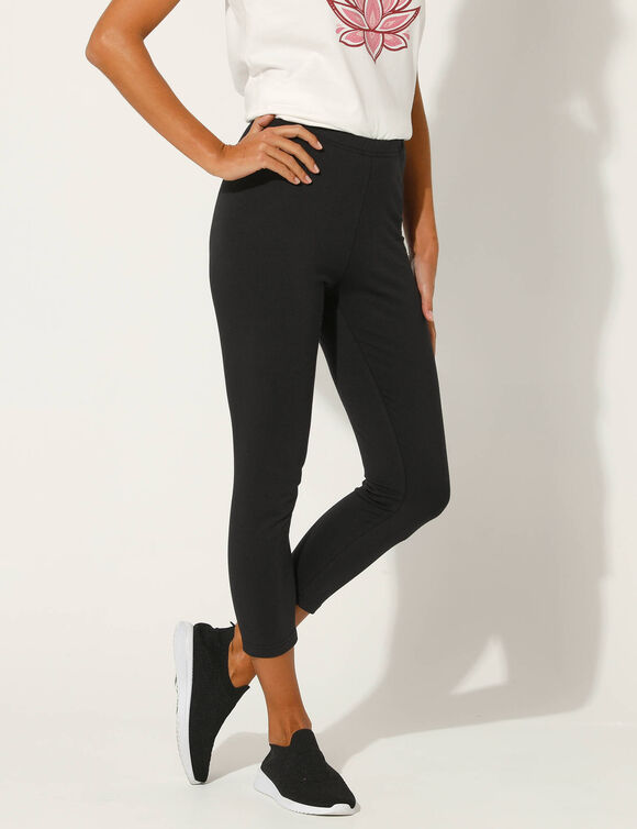 Legging 3/4 uni - lot de 2 (bleu / noir)