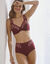 Gainette microfibre tulle brodé Caminata (prune)