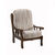 Bi-rekbare hoes in microvezel met golvenprint, speciaal voor rustieke fauteuil (beige)