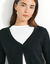 Bolerovest, ribtricot (zwart)
