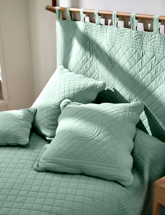 Effen hoofdeinde in katoen, boutisstijl, Cassandre (groen)