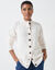 Cardigan in harig fantasietricot (ecru)