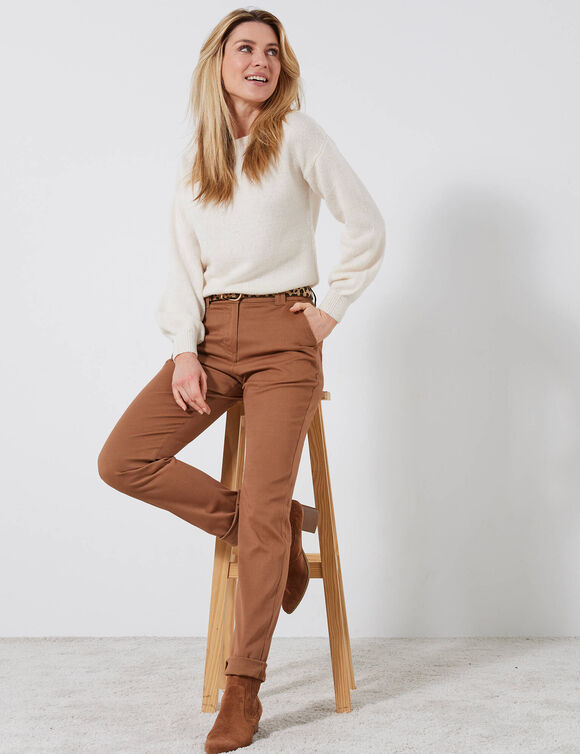 Pantalon chino stretch (caramel)