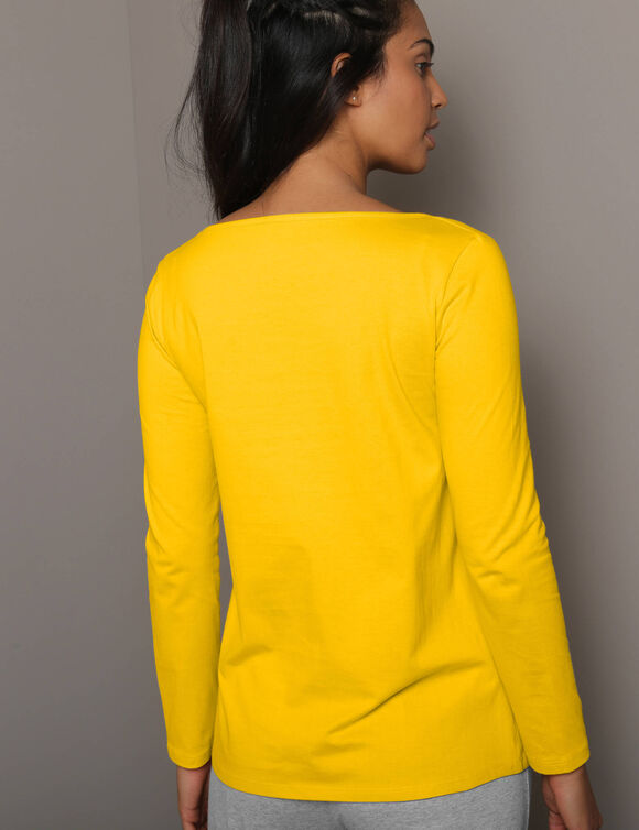 T-shirt de pyjama manches longues imprimé Estrella  (jaune)