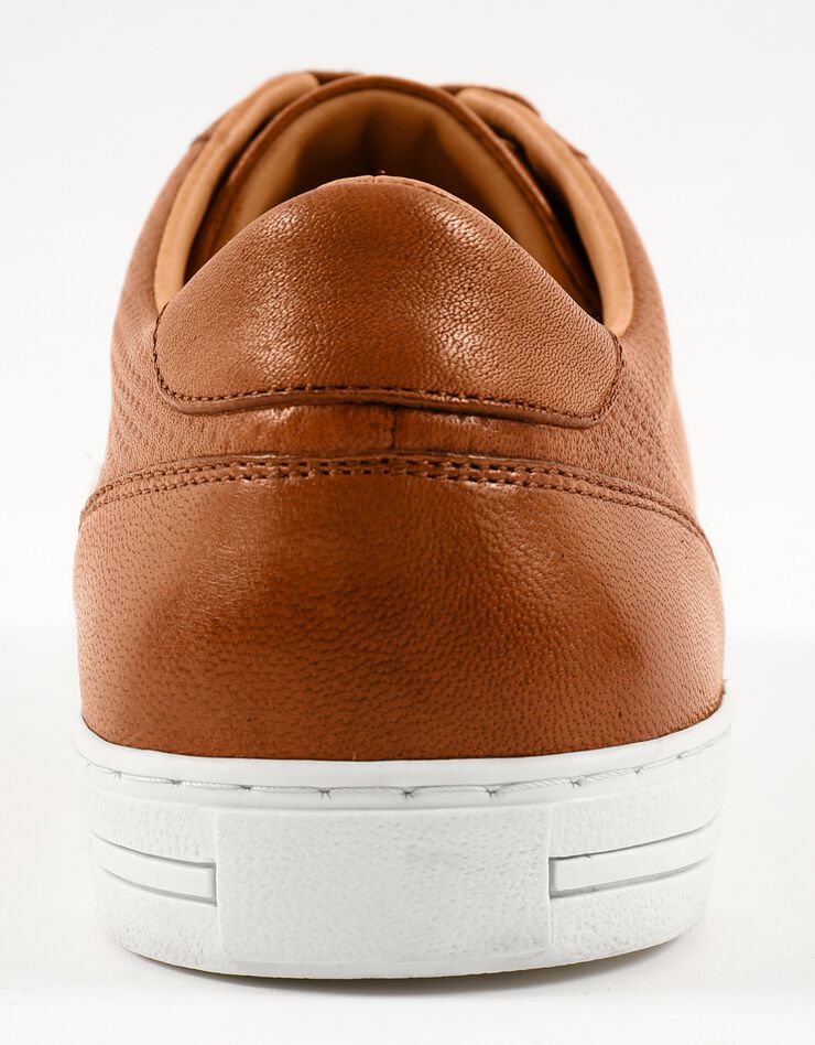 Tennis cuir lacées, cognac Tennis cuir lacées, cognac, hi-res image number 4