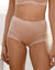 Gaineslip in glanstricot en kant Avila - set van 2 (purper + koper)