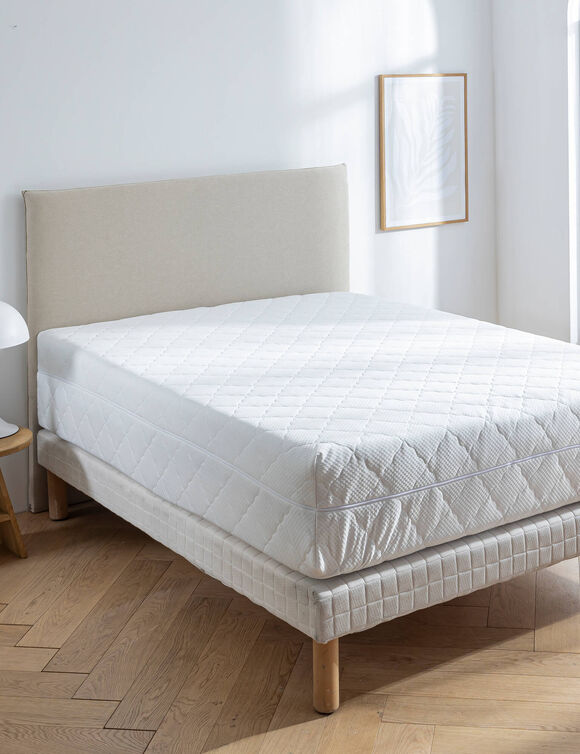 Housse matelas matelass&eacute;e int&eacute;grale qualit&eacute; h&ocirc;tellerie - 30 cm  (blanc)