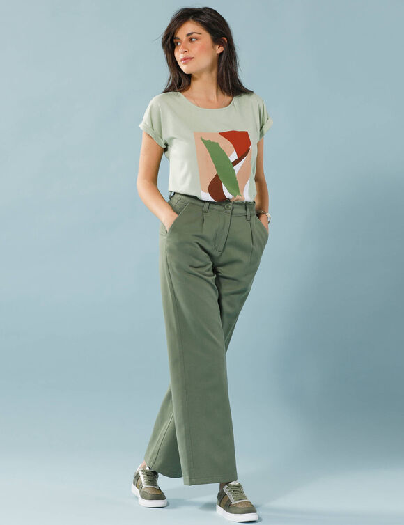 Pantalon Spécial Petites, coupe large (vert tilleul)