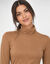 Sous-pull uni col roul&eacute; stretch (caramel)