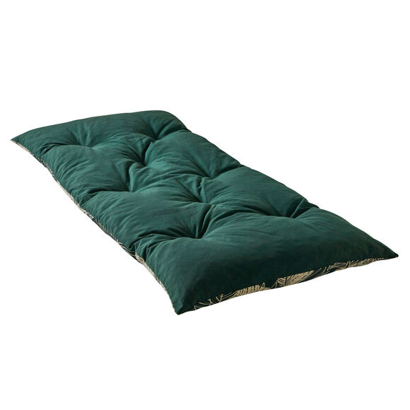 Long coussin déco imprimé feuillage (vert)