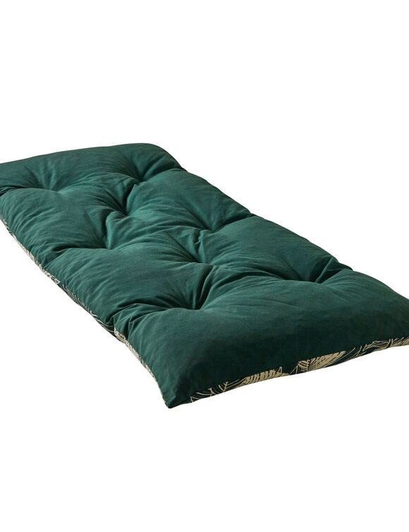 Long coussin déco imprimé feuillage (vert)