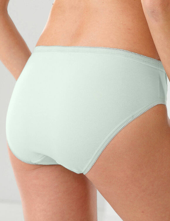 Midislip met kant - set van 3 (amandel + roze + groen)