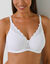 Soutien-gorge embo&icirc;tant maille et dentelle "Amourette"- avec armatures (blanc)