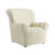 Gewafelde, bi-rekbare hoes voor zitbank en fauteuil met armleuningen (beige)