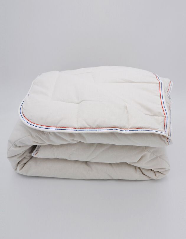 Couette coton biologique 200 g/m2 garnissage soie (blanc)