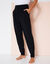 Yogabroek in tricot met comfortabel model (zwart)