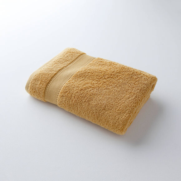 Collection serviettes de bain unies 540g/m2 confort luxe  (miel)