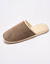 Stille muiltjes in velours met wolvoering (taupe)