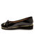 Ballerina's met sleehak van lak, comfortabele breedte (zwart)
