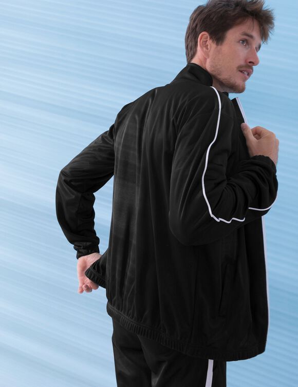 Veste sport microfibre zippée (noir)