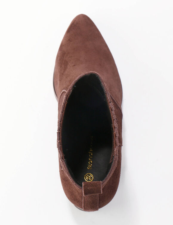 Westernlaarzen, leer (chocolade)