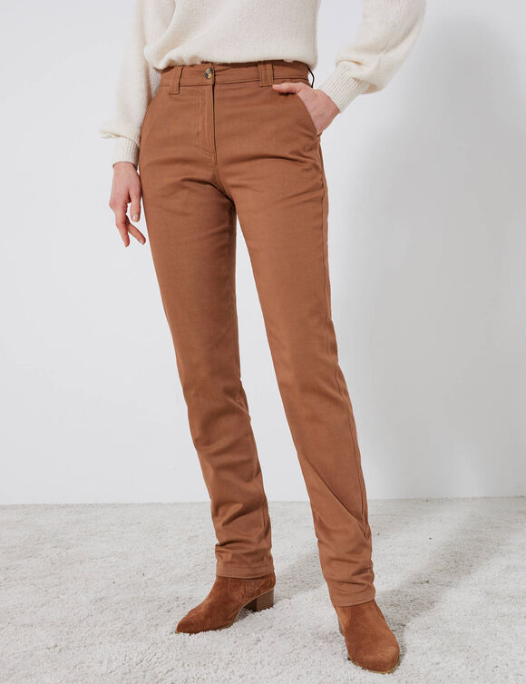 Pantalon chino stretch (caramel)