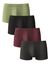 Shorty in 100% katoen - set van 4 (groen + rood + grijs)